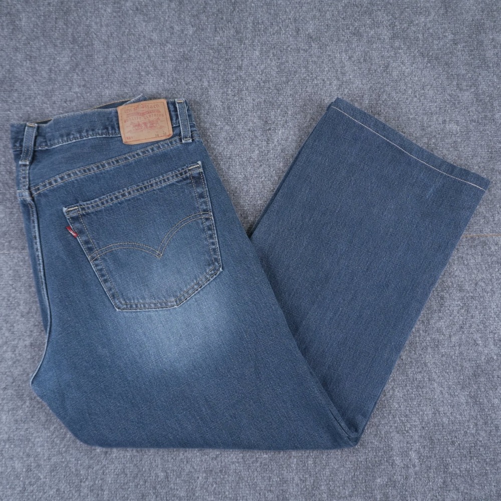 Vintage Levi's 529 Low Rise Straight Jeans Mens 38x30 Blue BAGGY LEG Made In USA